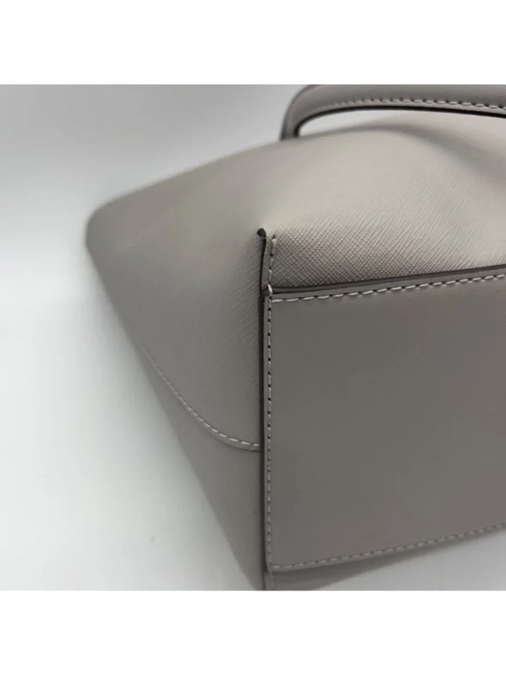 Michael Kors Pearl Grey Coated Canvas Sheila Tote
